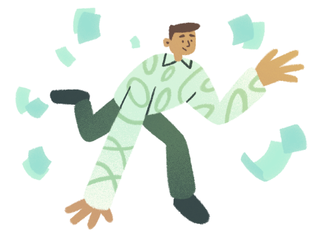 Illustration einer meditierenden Person.