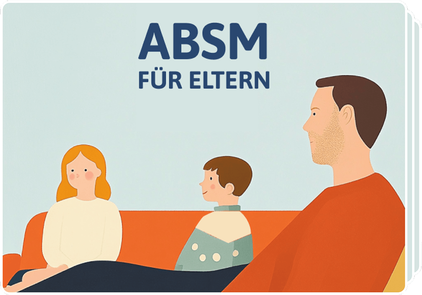Screenshot des ABSM Kurses in der 7Mind App mit verschiedenen Kurseinheiten und der Möglichkeit, diese abzuspielen.